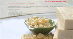 Desktop Screenshot of laundrysoapnoodles.com